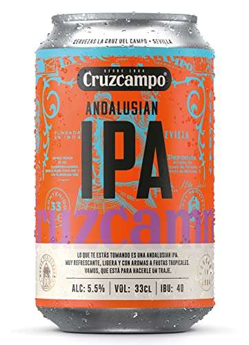Cruzcampo Andalucian IPA Cerveza IPA Pack Lata, 24 x 33cl