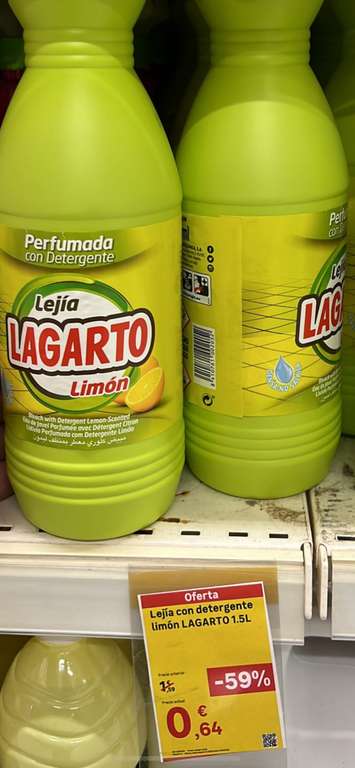 Lejía Lagarto Limón perfumada con detergente en el Leroy Merlín Colmenar