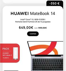 HUAWEI Matebook 14 Nuevo i5 8GB 512GB Iris XE Graphics Windows 11 a 584€