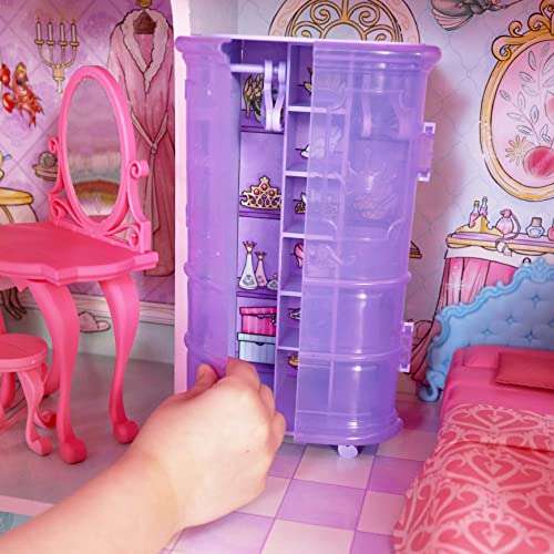 KidKraft Princesas Disney Casa de muñecas de Madera Dance & Dream Castle para muñecas de 30 cm con Muebles y Accesorios incluidos