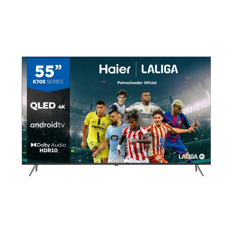 Haier QLED 4K UHD H55K705UG, 55″, Smart TV, Android 11, Dolby Audio, HDR 10, Control Remoto