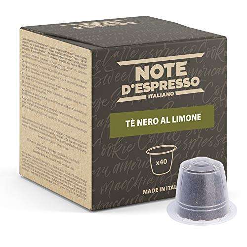 Note d'Espresso - Cápsulas de Té Negro al Limón - Compatibles con Cafeteras NESPRESSO* - 40 caps