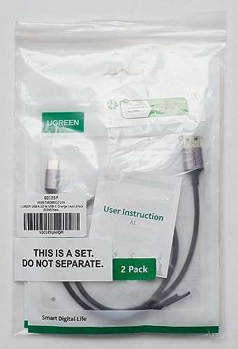 Pack 2 Cable USB C USB A
