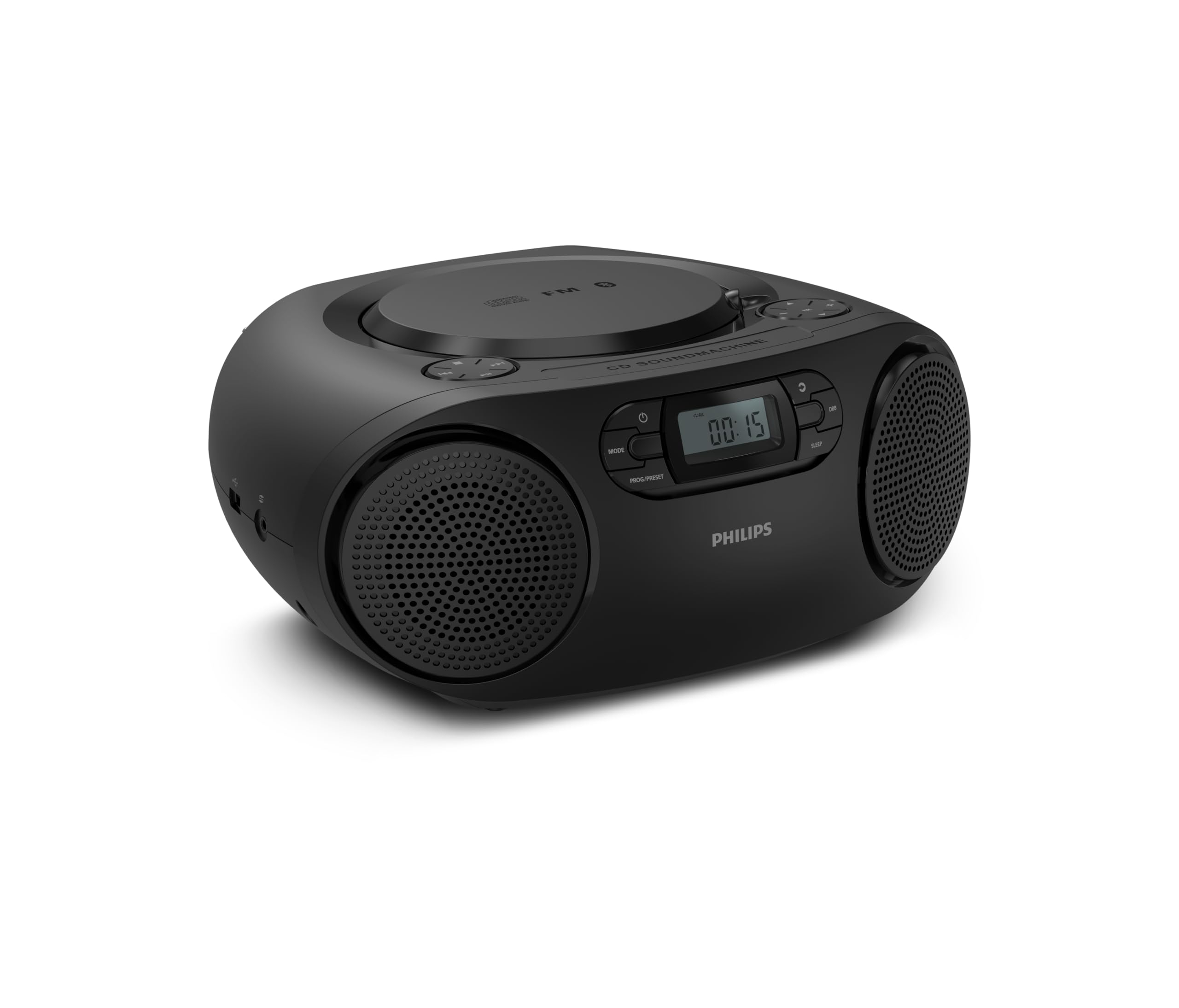 Philips TAZ2000 Reproductor CD portátil con Radio FM, Bluetooth 6.0,Reproducción USB, Entrada Audio,Graves dinámicos,Altavoces estéreo de 6W