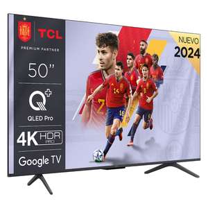 TV QLED Pro 127cm (50") TCL 50C655, 4K Ultra HD, Smart TV Google TV, compatible con Google Assistant