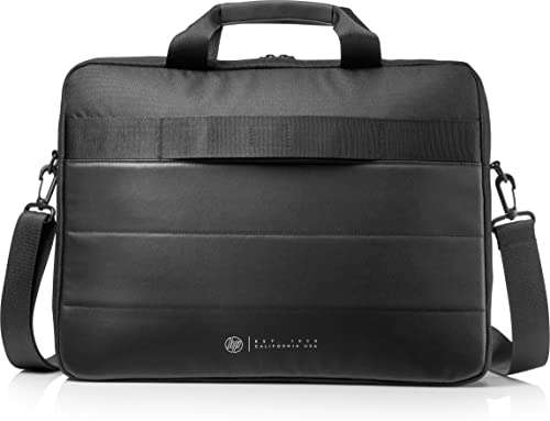 HP Classic Briefcase - Maletín para portátil de hasta 15,6" (Cierre Reforzado, Estructura de Malla, Resistente al Agua)