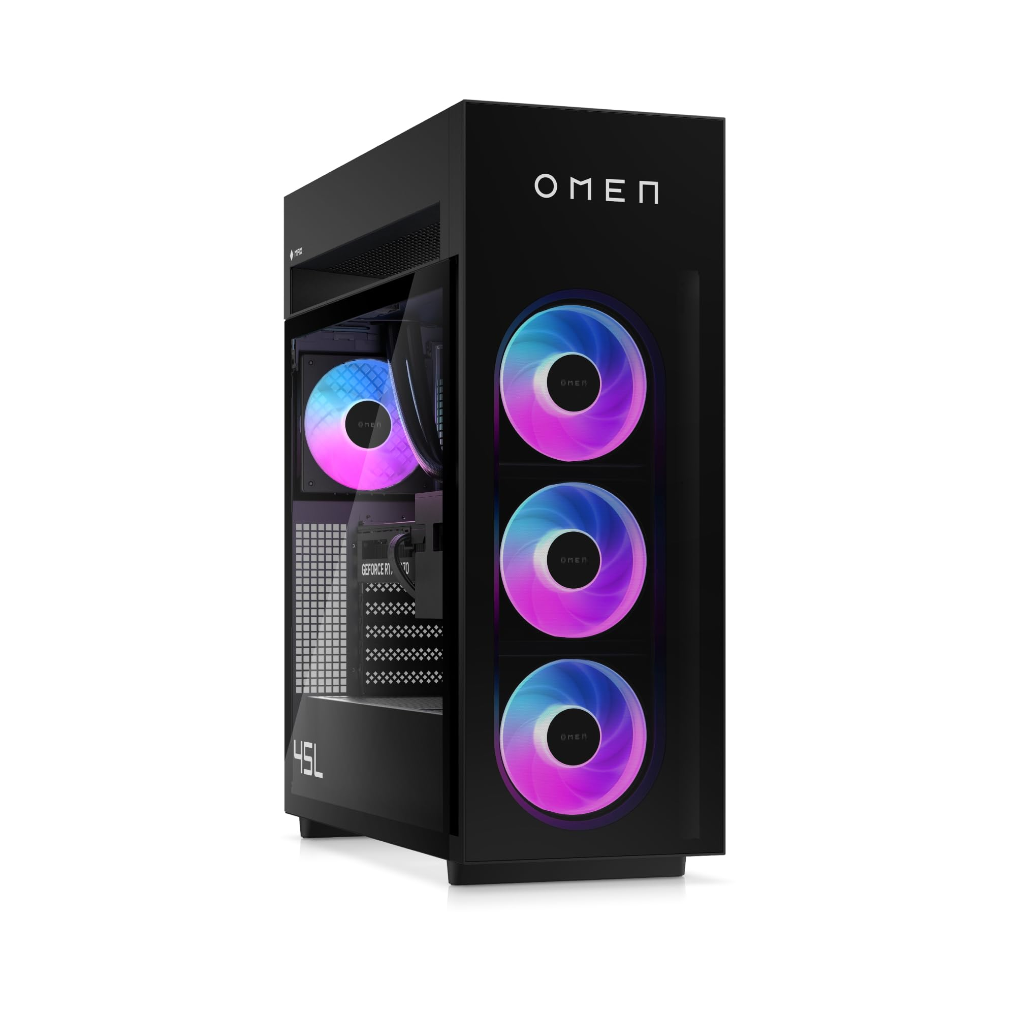 HP OMEN MAX 45L GT23-0000ns Desktop (AMD Ryzen 9 9900X3D Processor, 64GB DDR5, 2TB SSD, NVIDIA GeForce RTX 5080, Windows 11 Home) Black