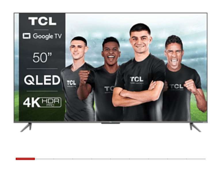 TV QLED 50" - TCL 50C635, UHD 4K, Google Smart TV, ARM Cortex-A55, Quantum Dot, Dolby Atmos, Negro
