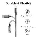 2x Cables USB C a USB C 60W [1M + 1M] - Nylon Trenzado