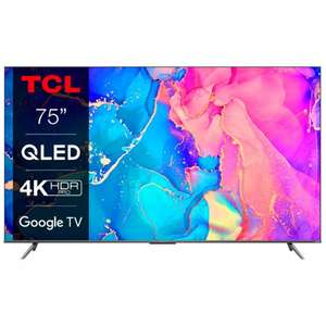 TV QLED - TCL 75C631, 75 pulgadas, 4K UHD, HDR10+, Game Master, Google TV ( 869€ en Electrónica Vicente)
