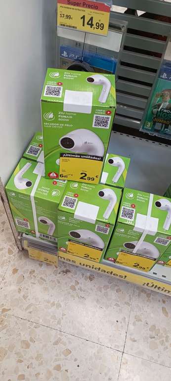 Secador 800W a 2,99€ en Carrefour Almería