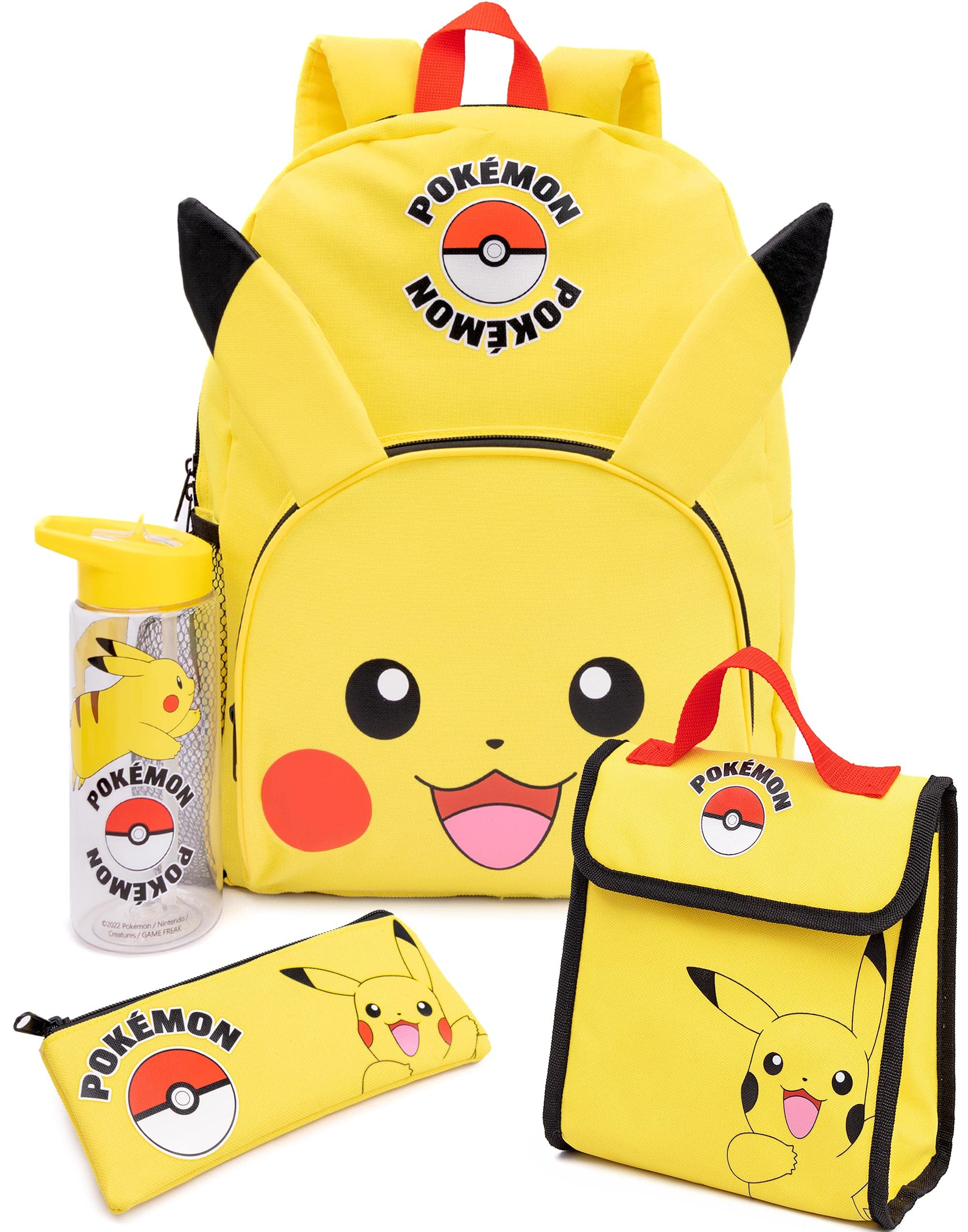 Pokémon Pikachu Mochila Set Niños 4 Piece Almuerzo Juego De Botellas De Agua