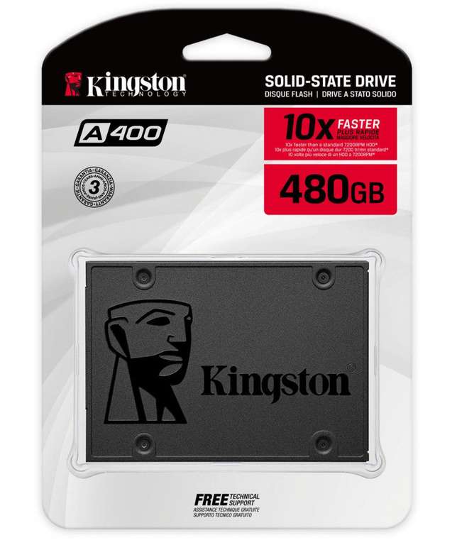 Disco SSD Kingston A400 480GB/ SATA III ALTA VELOCIDAD