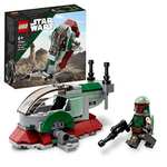 LEGO 75344 Star Wars Microfighter: Nave Estelar de Boba Fett, The Mandalorian, Vehículo con Lanzamisiles y Alas Ajustables