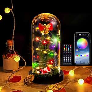 Decoración del árbol de Navidad, Pequeño árbol de Navidad con Luces LED/App/Control Remoto para la Navidad, Decoración del árbol de Navidad
