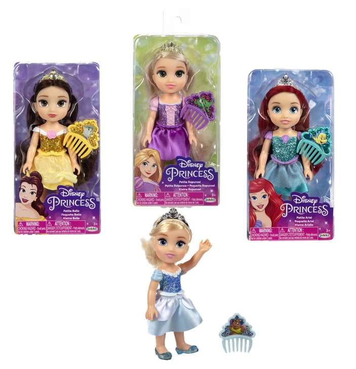 Muñecas Petite 15 cm purpurina Disney Princess