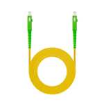 Cable Fibra Óptica SC/APC a SC/APC Monomodo 20 metros de longitud, LSZH, amarillo, para router