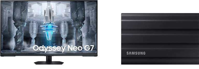 Monitor Gaming 43" Samsung Odyssey Neo UHD 144 Hz 1 ms + SSD Portátil T7 2TB
