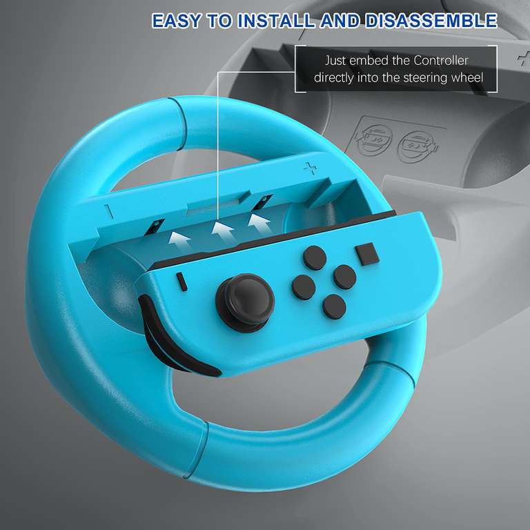 VAORLO-empuñadura de volante de juego Joycon, soporte de volante para Nintendo Switch OLED/NS, empuñadura de controlador Joy-Con