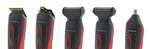 Rowenta Selectium Style Rojo TN9440 Multiaccesorios 10 en 1, Cuchillas autoafilables titanio para cabello y barba, afeitadora corporal
