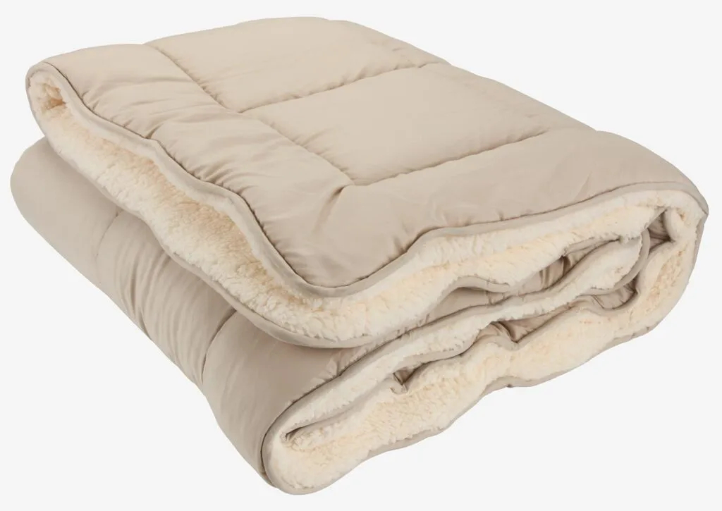 Relleno Nórdico Sherpa BAGN 260x240 cm Cálido (Efecto Borreguito, Cama Matrimonio / King Size, Color Beis)