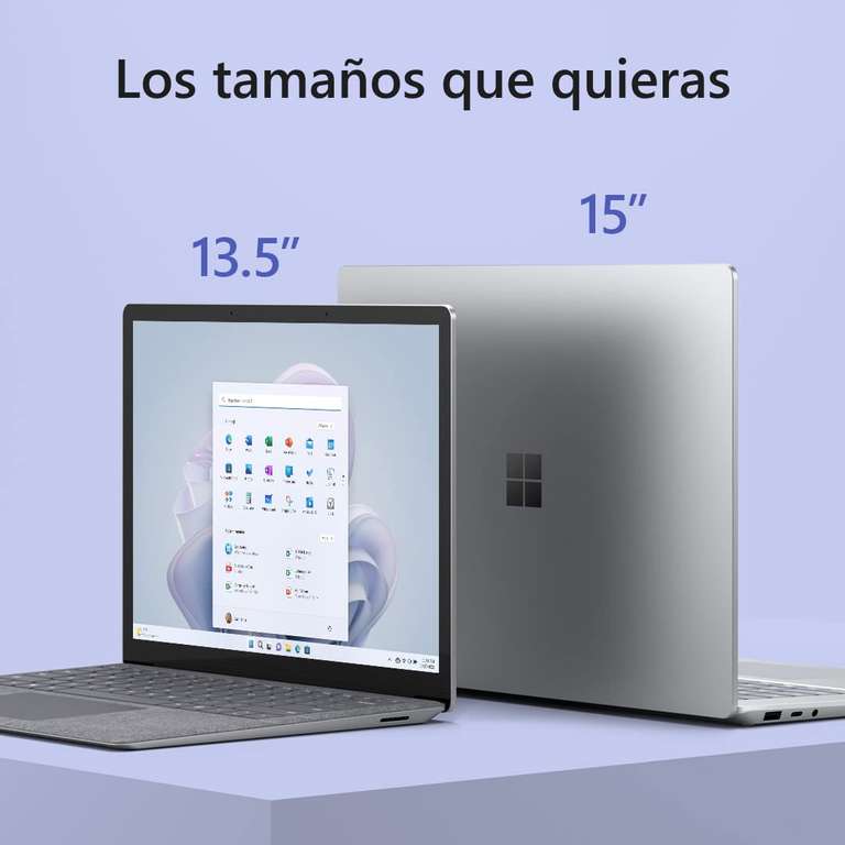 Microsoft Surface Laptop 5 - Ordenador portátil de 15" táctil accionado por Intel EVO, 12° generacion Intel Core i7-1255U,16GB RAM,512GB SSD