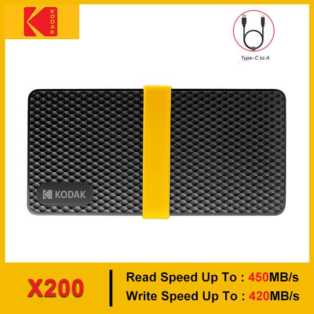 KODAK-disco duro Externo SSD X200 HD 256GB (También con mas capacidades)