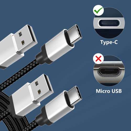 5x Cables de 2M USB Tipo C a USB 3.0 5V/3A