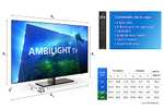 Philips Ambilight OLED808 164 cm (65 Pulgadas) Smart 4K OLED TV | UHD y HDR10+ | 120Hz | Engine P5 AI Picture | Dolby Atmos | Altavoces 40W