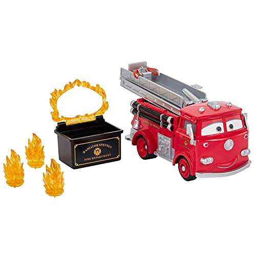 Disney Cars Camión Transportador de Coches de Juguete Rojo Acribacias con Agua (Mattel GPH80)
