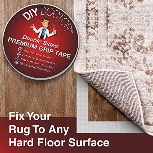 DIY Doctor Cinta de doble cara extra fuerte para alfombras (20 m. X 21 mm.)