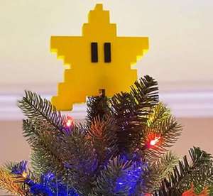 Estrella Super Mario , decoración árbol de navidad