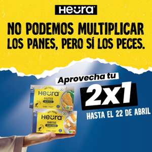 2x1 en filetes de merlvza y varitas rebozadas de Heura + cupón de 5 euros de descuento