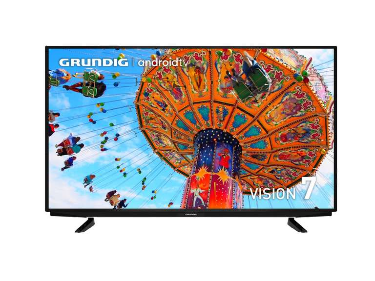 TV LED 65" - Grundig 65 GFU 7960B, UHD 4K, DVB-T2, Android TV, HDR, Quad Core, Control de voz, Negro