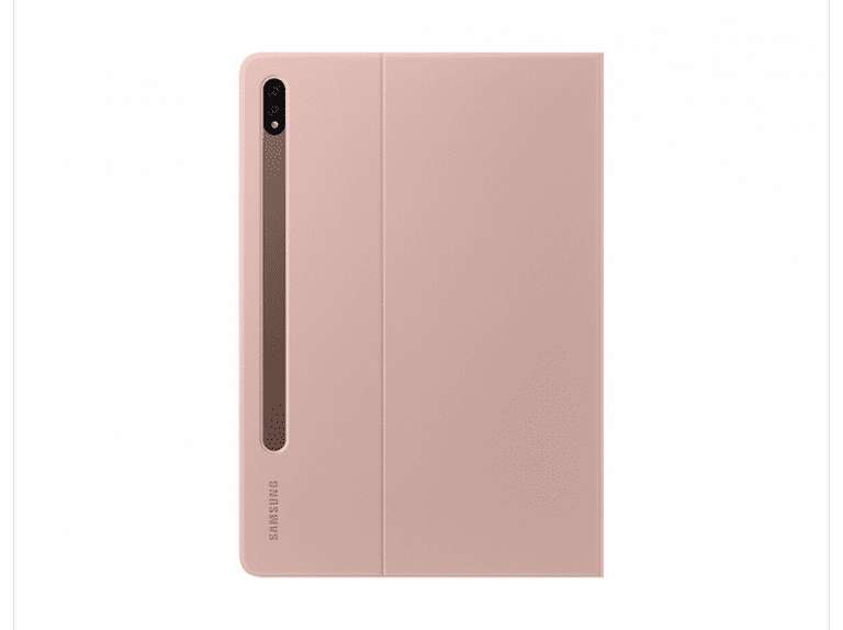 Funda tablet - Samsung Tab S7/S8, Book Cover, Compartimento para el S Pen, Rosa