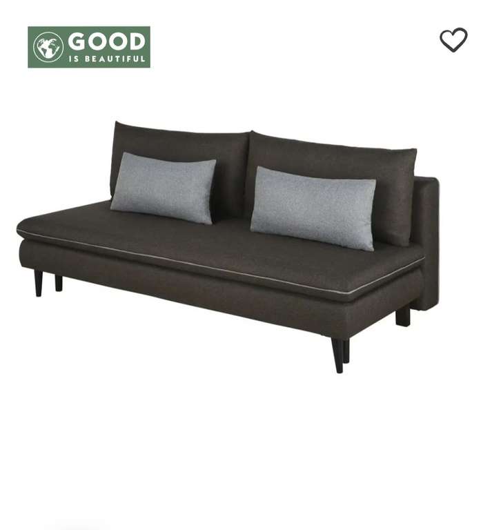 Sofá cama 2/3 plazas - gris oscuro » Chollometro