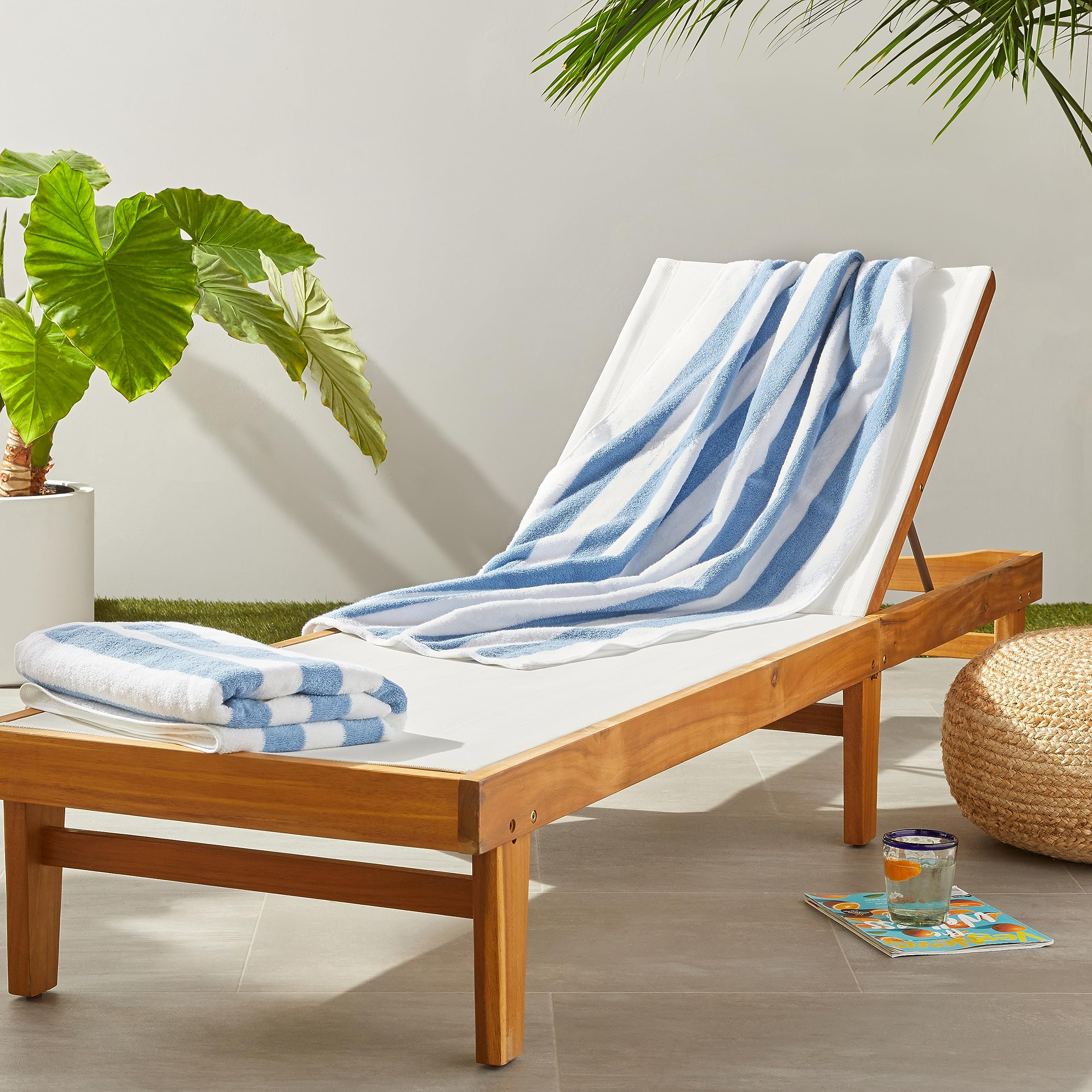 Pack 2 toallas de playa grandes 76 x 152 cm 100% algodón