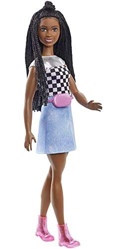 Barbie Dreamhouse Adventures Brooklyn Muñeca afroamericana con ropa y accesorios de moda de juguete