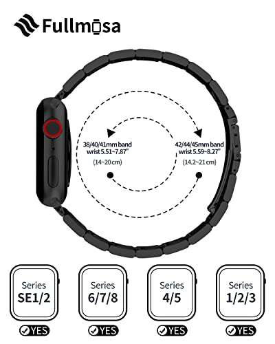 Correa + Carcasa para Apple Watch 42mm 44mm 45mm 49mm, Acero Inoxidable