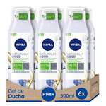 NIVEA Naturally Good Gel de ducha con Flor de Algodón y Aceite Bio 500 ml, pack de 6 unidades (6 x 500 ml) (compra recurrente)