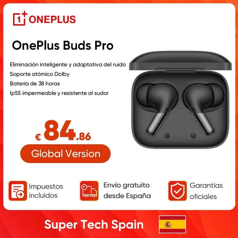 OnePlus - auriculares Buds Pro TWS, dispositivo con cancelación de ruido (envío desde España)