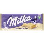 Milka Tableta de Chocolate Blanco de los Alpes 100g (mínimo 4)