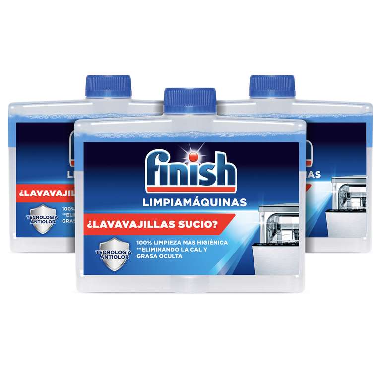 2xFinish Pack 3 Limpiamáquinas Lavavajillas Regular, 6 en total (11'02€ sin cupón nuevo usuario)