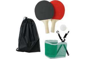 El set de Ping Pong portátil te permite jugar en cualquier lugar gracias a su red con soportes, 2 palas, 2 pelotas y bolsa incluidas