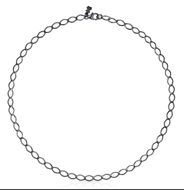 TOUS Cadena Chain de plata con anillas barbadas en negro [Recogida gratis en tienda]