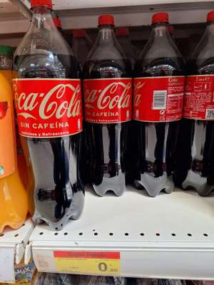 Botella Coca Cola sin cafeína 2 litros