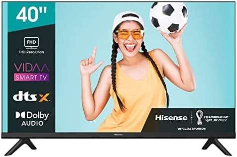Hisense 40A4EG (40") Smart TV Full HD, con Natural Colour Enhancer, DTS Virtual X, VIDAA U5, Youtube, Netflix, HDMI, WiFi
