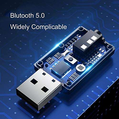 Adaptador Bluetooth 5.0 USB, 2 en 1, Receptor y Transmisor Bluetooth
