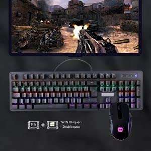 Pack NK Onyx con teclado mecánico y ratón 6400 DPI por