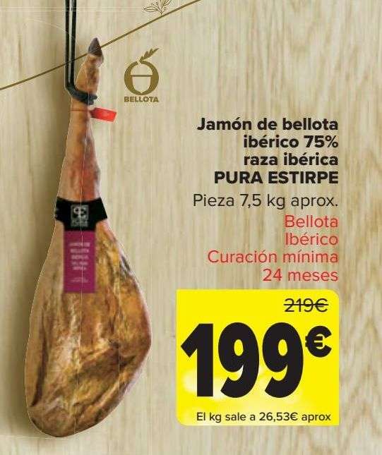 Jamón de Bellota Ibérico 75% Raza Ibérica Pura Estirpe